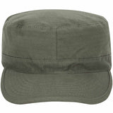 front view of olive green us army patrol cap