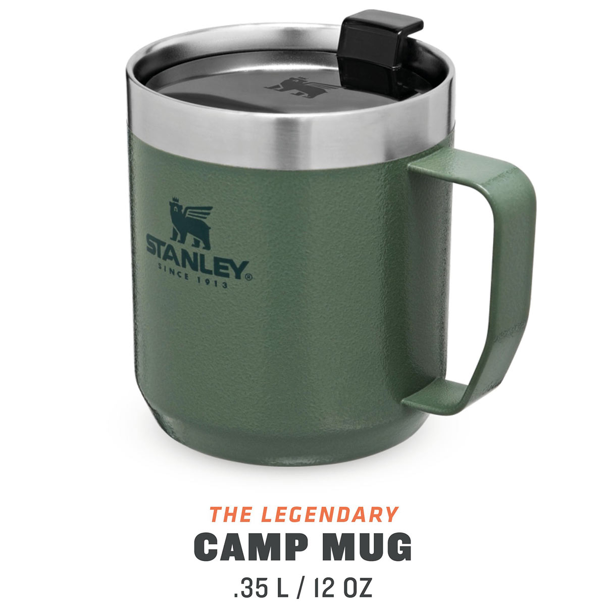 green stanley classic legendary camp mug side handle 350ml