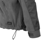grey velcro cuff classic fleece army jacket helikon full zip