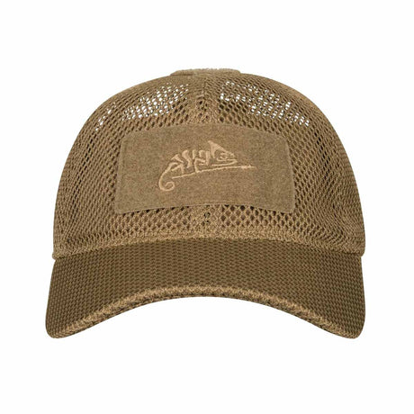 front peak of coyote helikon mesh baseball cap