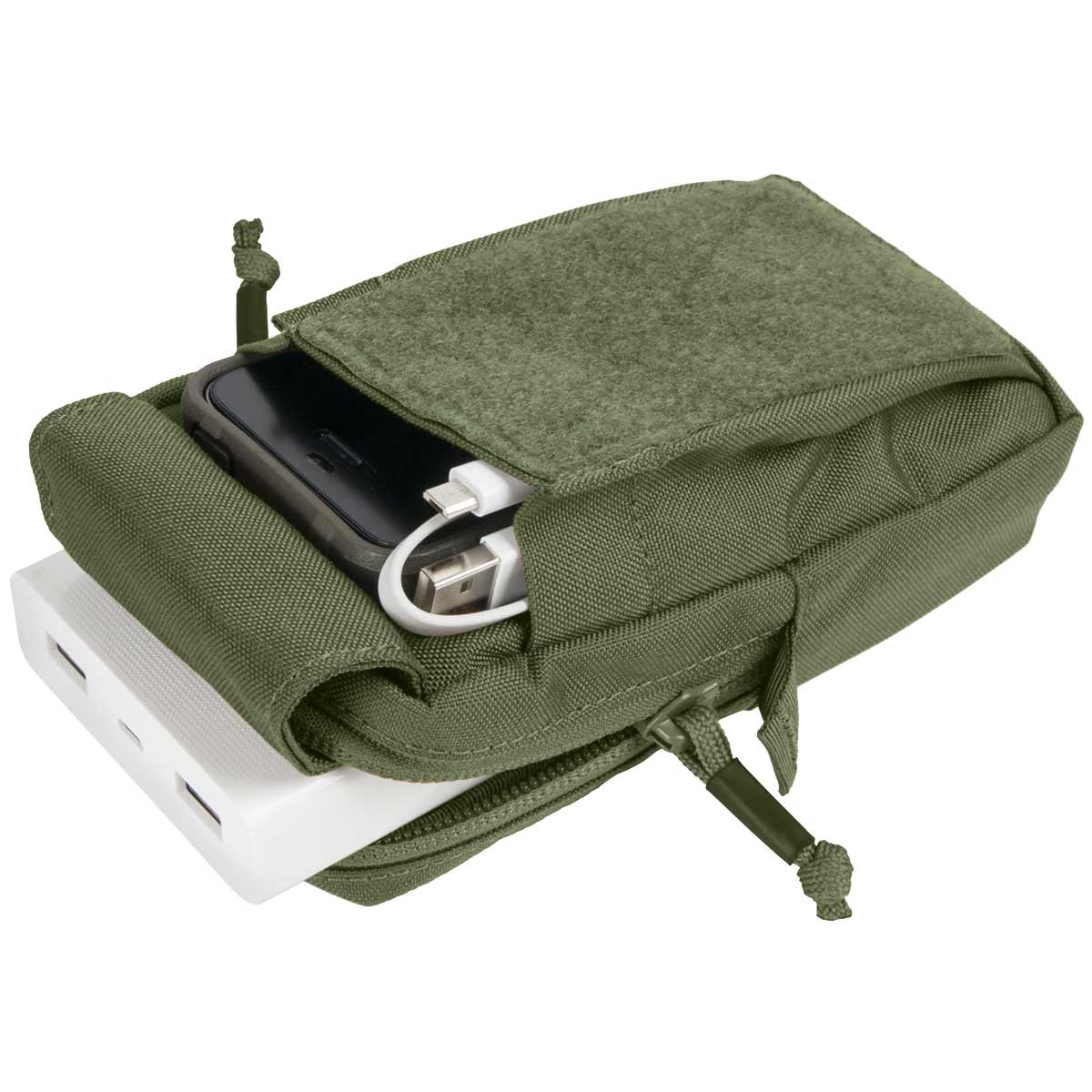 helikon navtel pouch olive green double zipper