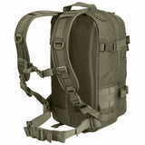 rear of helikon raccoon mk2 backpack olive green