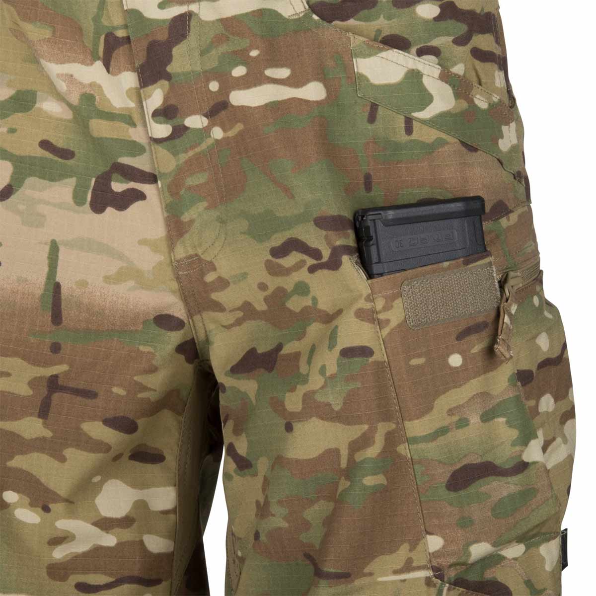 helikon uts shorts 8.5 multicam front mag