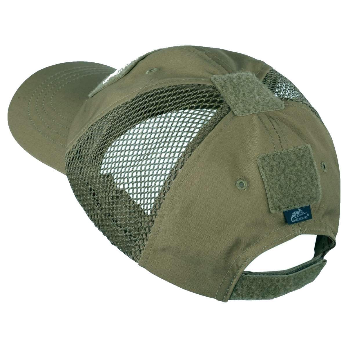 helikon vent baseball cap olive green top view