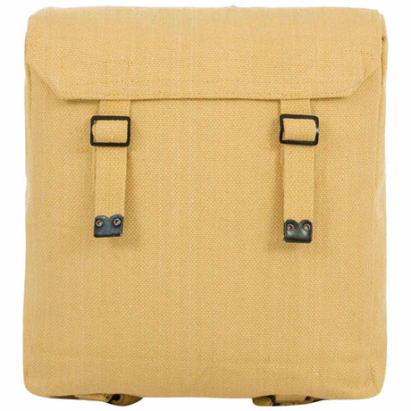 front of beige highlander canvas backpack
