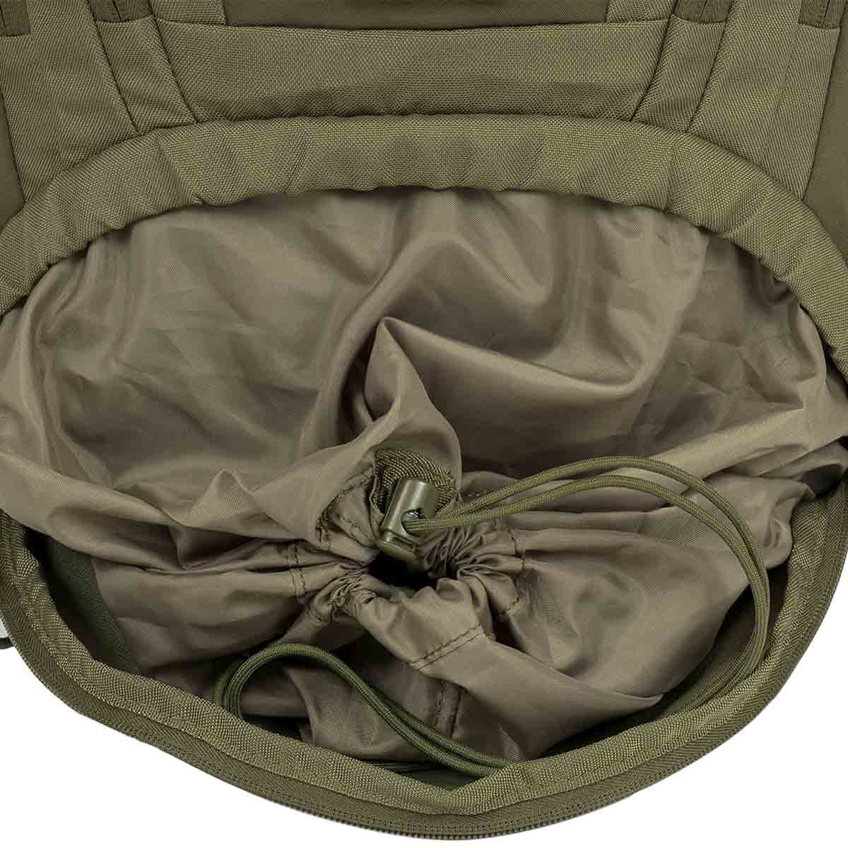highlander eagle 3 backpack 40l bottom pull cord opening ranger green