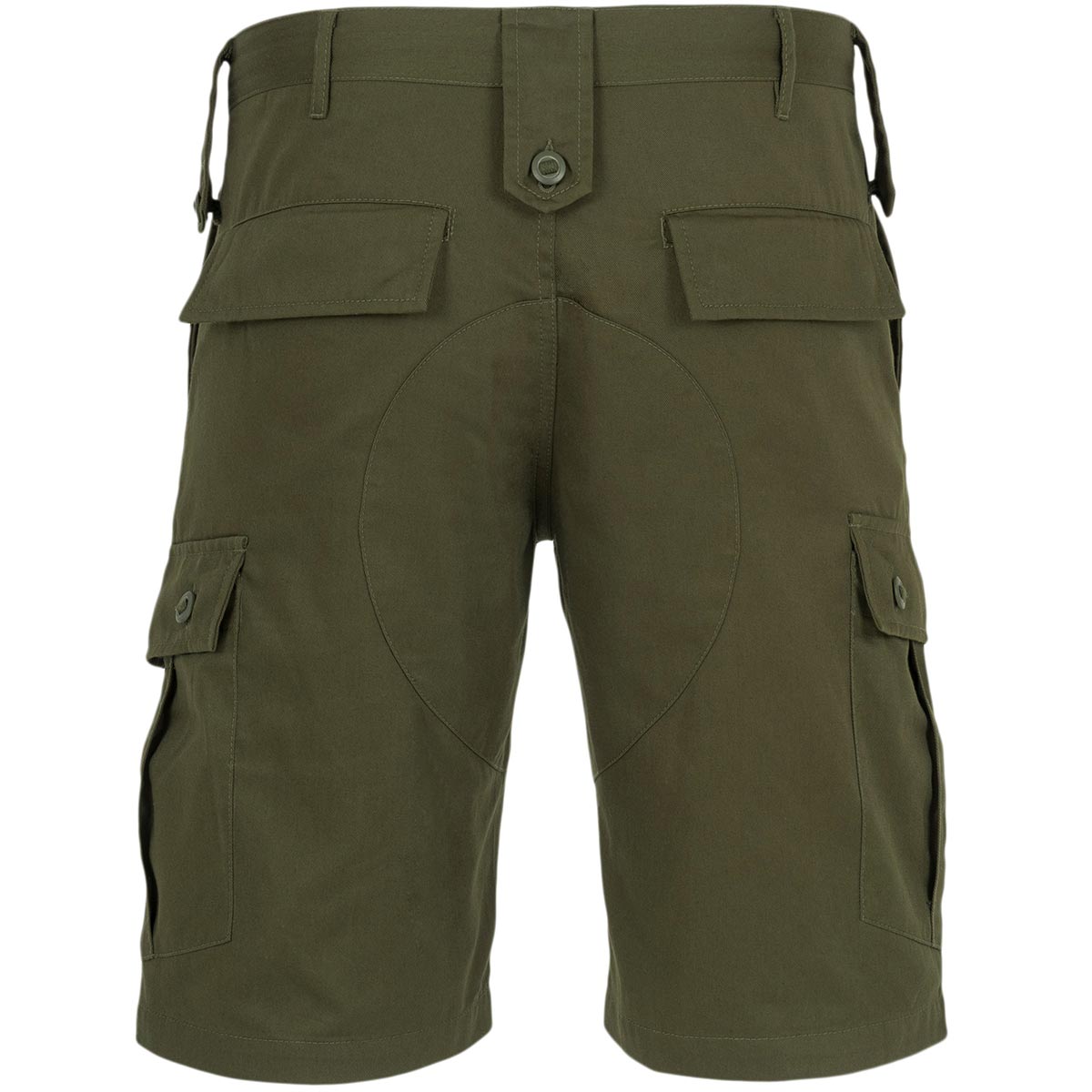 highlander elite combat shorts olive green rear view