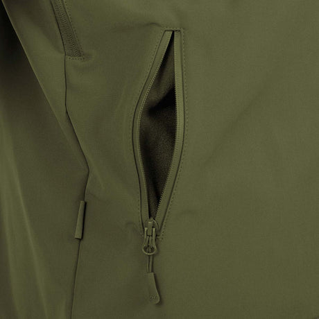 highlander olive green waterproof odin soft shell zipped pocket