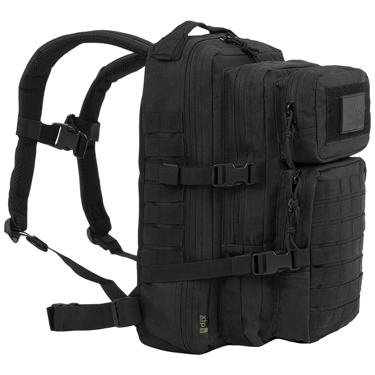 left side of highlander recon 28l pack black