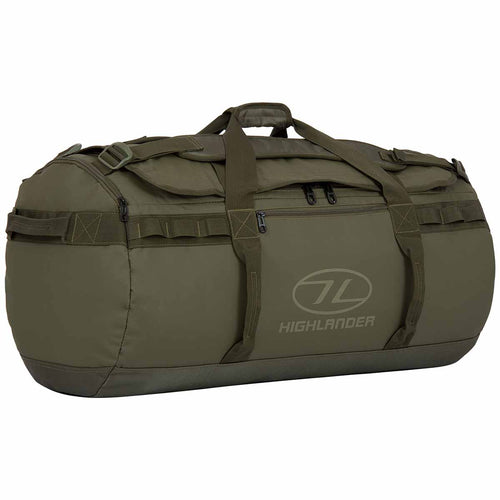 highlander storm kit bag 90 litre olive green holdall
