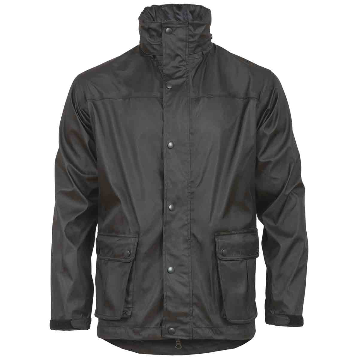 highlander tempest waterproof jacket black front
