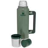 insulated cup stanley classic vacuum thermos flask hammertone green 1.4l