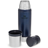 insulated lid stanley classic vacuum thermos flask nightfall blue 470ml