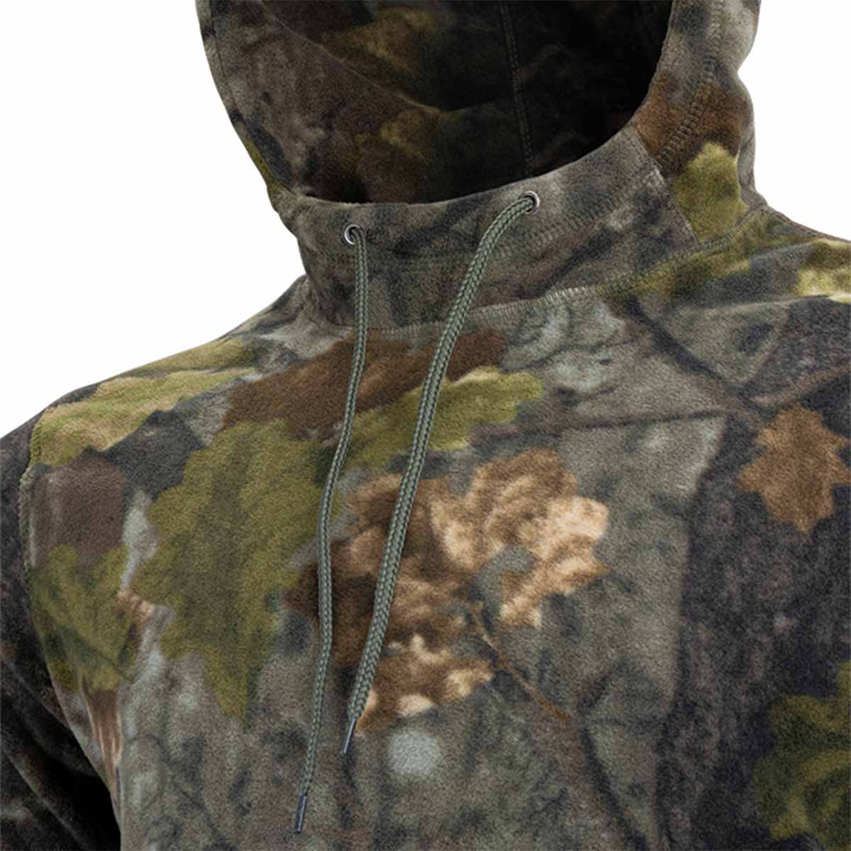 jack pyke fieldman fleece hoodie evo camo fishing neck cords