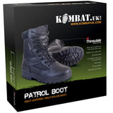 kombat half leather patrol boots storage box