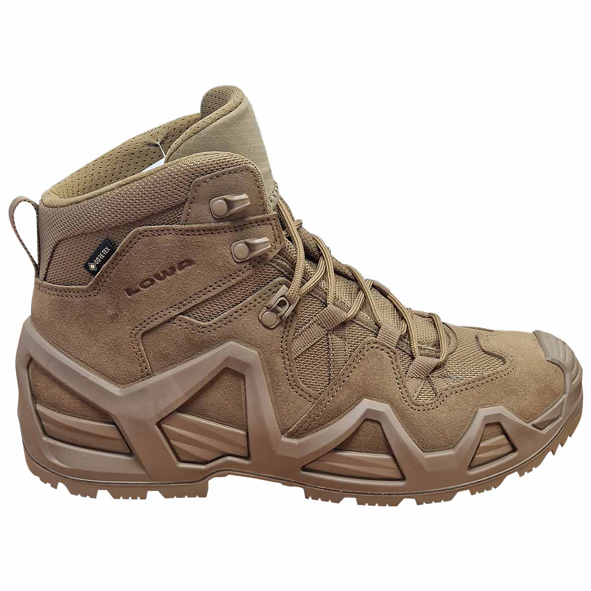 lateral side view of lowa coyote op zephyr mk2 gtx mid boot