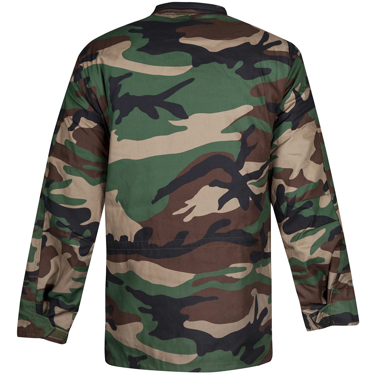 m65 field jacket woodland camo rear