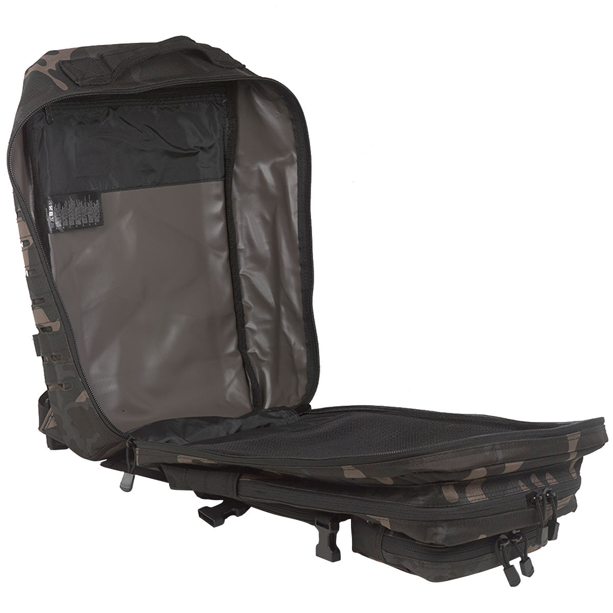 main compartment brandit us cooper lasercut rucksack large dark camo