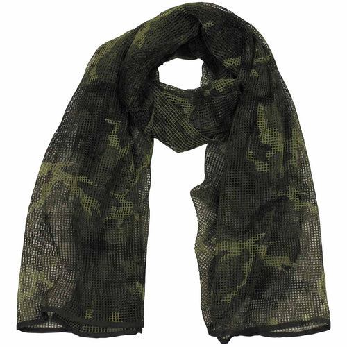 mfh mesh polyester scarf czech m95 woodland camouflage