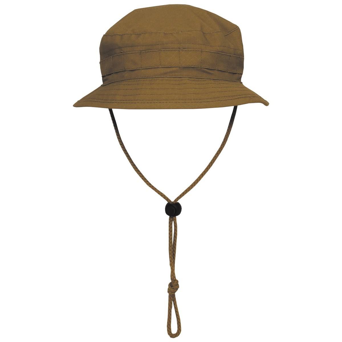 RipStop Bush Hat Coyote with chinstrap