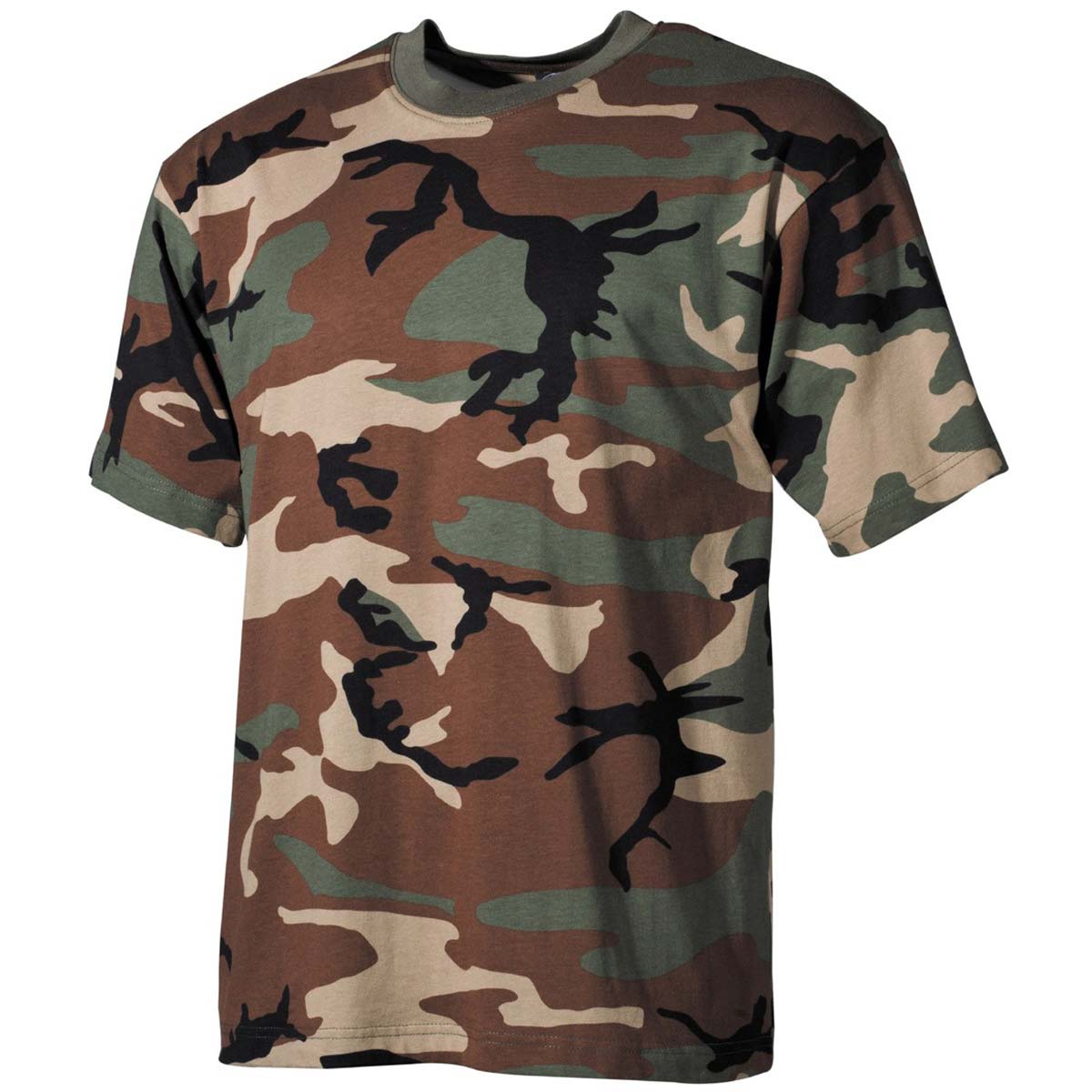 mfh us t shirt woodland camo