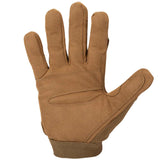 mil tec army gloves dark coyote palm view