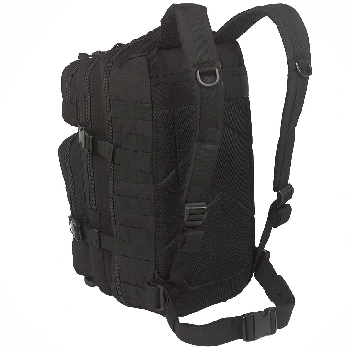 mil tec molle assault pack 20L black rear straps