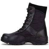 mil-tec steel toe cap black security boots instep