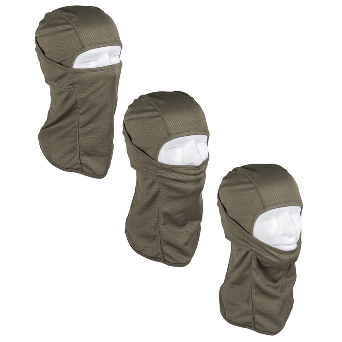Olive Mil-Tec Tactical Balaclava Wearing Options