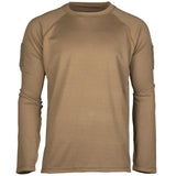 mil tec tactical quick dry long sleeve shirt coyote