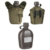 mil-tec us 1l plastic water canteen cover od green