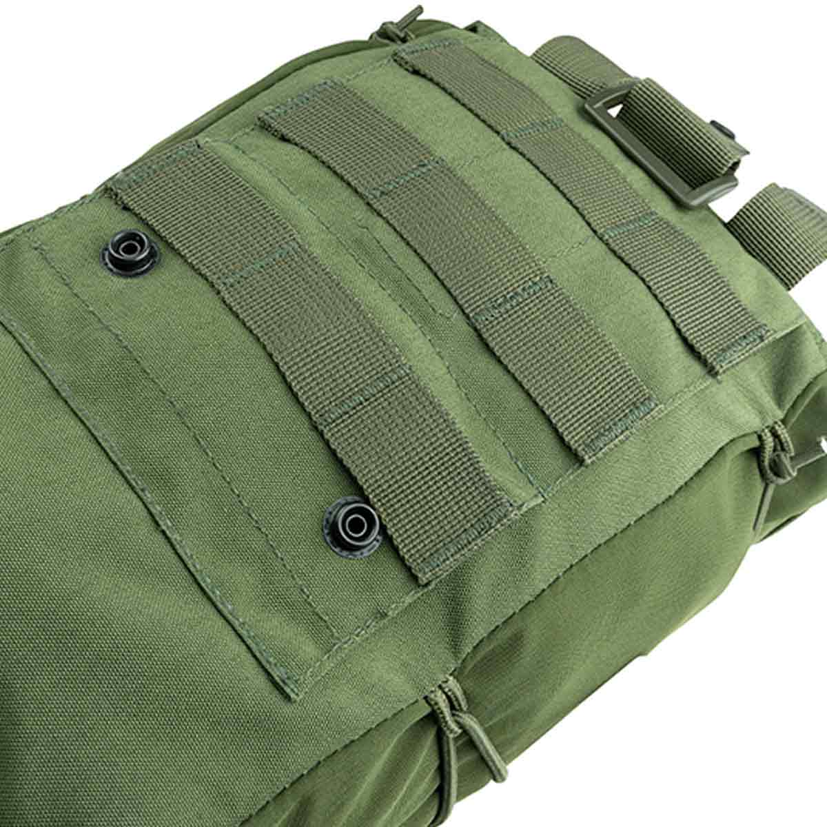 molle webbing of viper green stuffa utility pouch