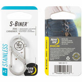 nite ize s biner stainless steel silver size 2 10lb
