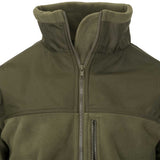 olive green collar medium weight helikon classic fleece army jacket