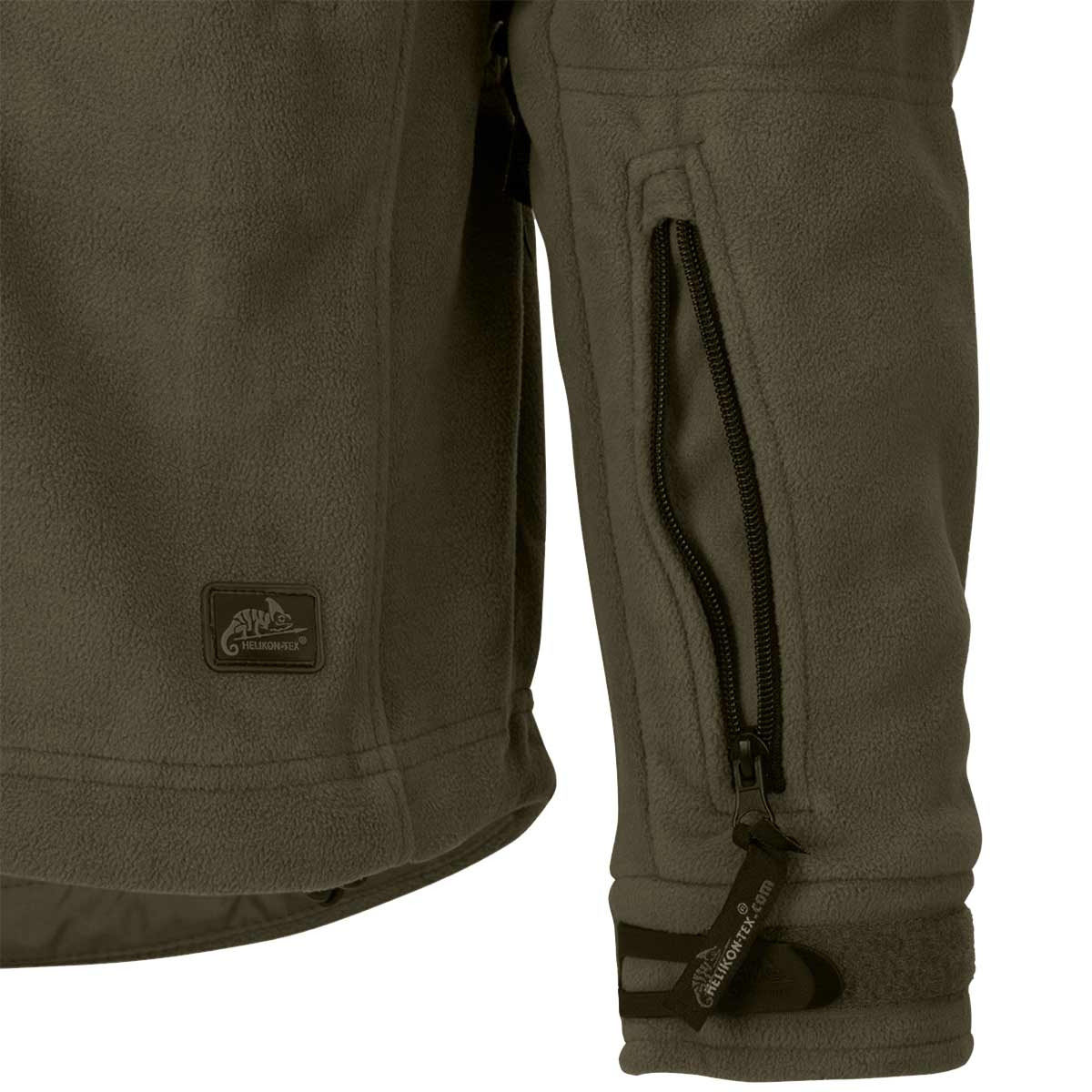 olive green helikon patriot fleece arm pocket