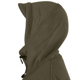 olive green helikon patriot fleece hood with drawcord
