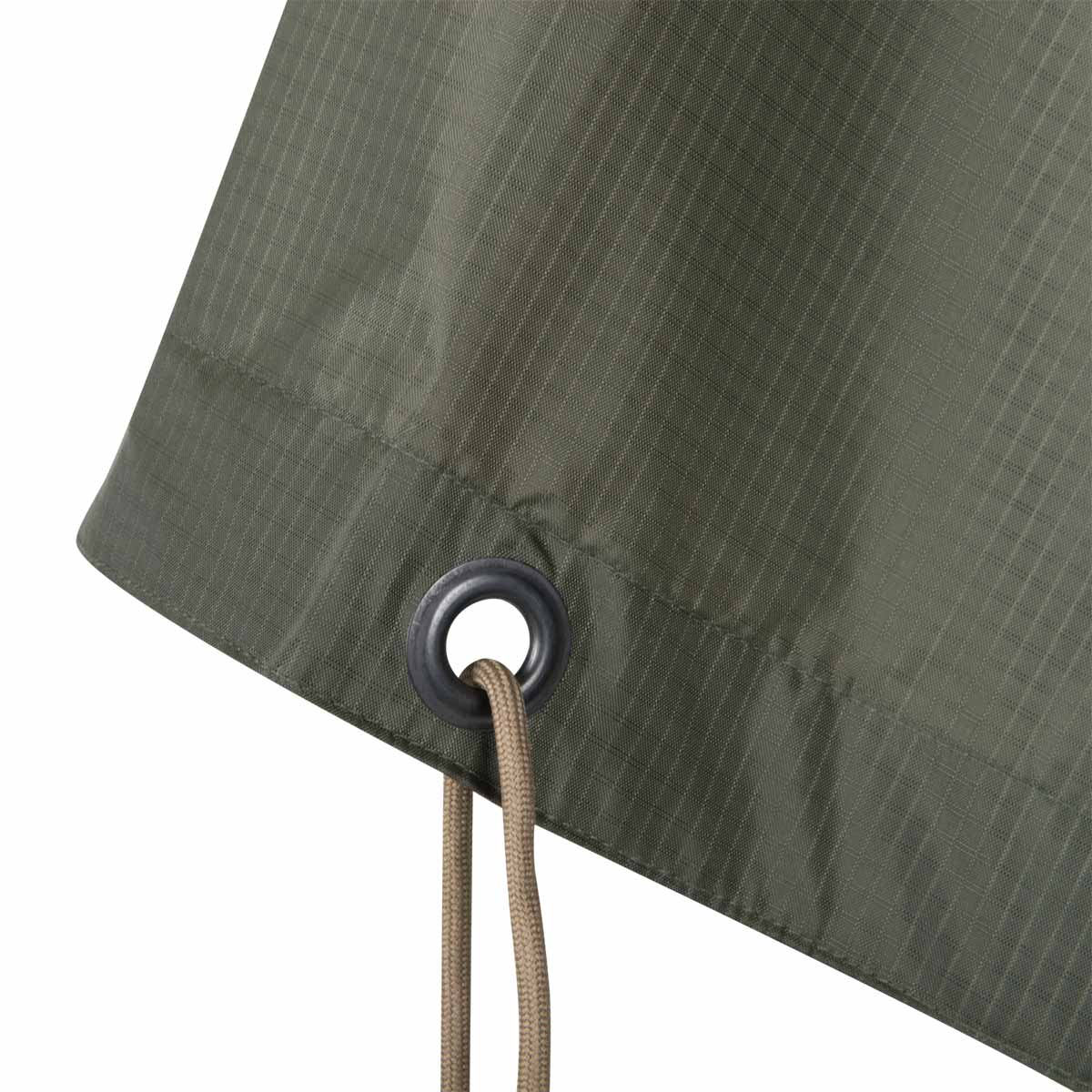 olive green metal eyelets helikon poncho us model lightweight hood