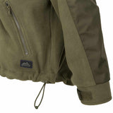 olive green velcro cuff classic fleece army jacket helikon full zip