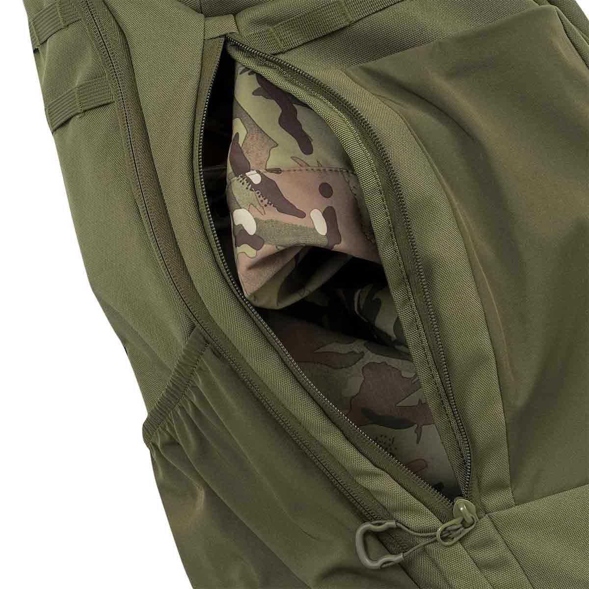 olive side zipped access of eagle 2 rucksack 30l highlander
