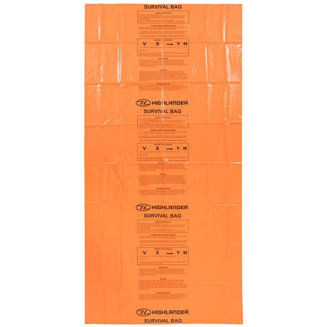 open emergency survival bag highlander orange