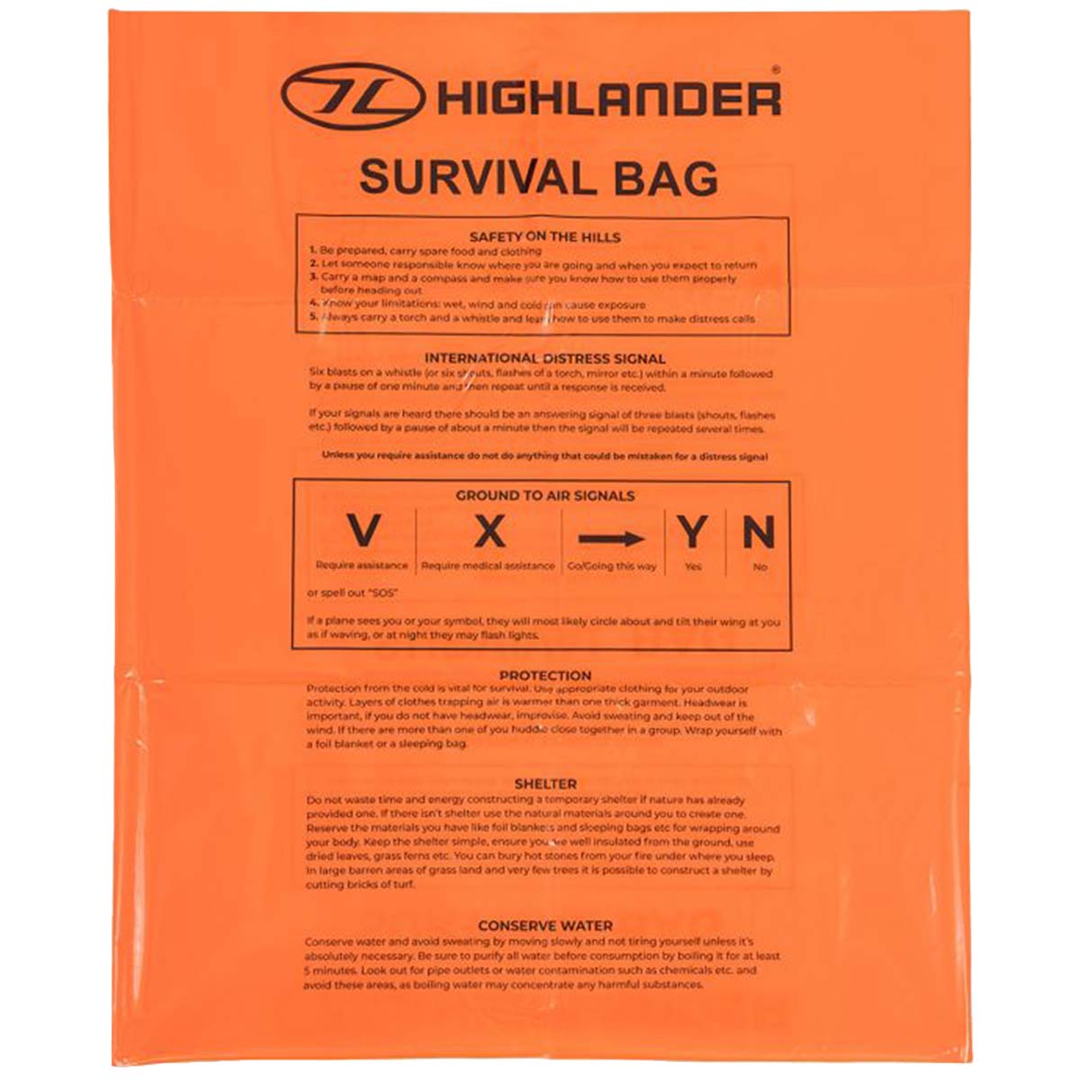 orange emergency survival bag highlander survival tips