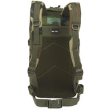 padded back of mil tec woodland camo molle assault pack 20L