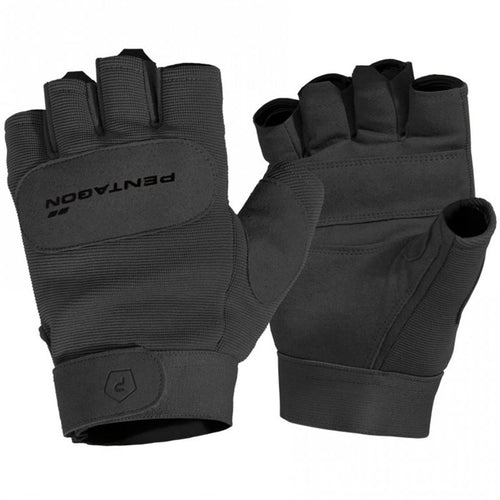 pentagon fingerless duty mechanic gloves black