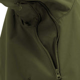 pitzip of highlander waterproof jacket soft shell olive green