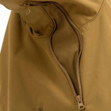 pitzip of highlander waterproof jacket soft shell tan