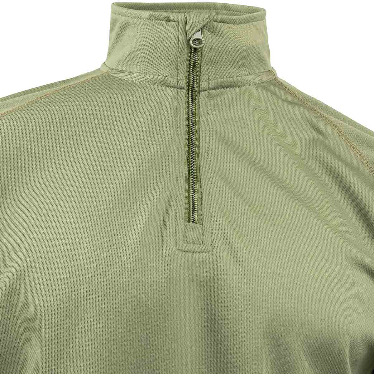 quarter zip on mesh tech green armour top viper tactical