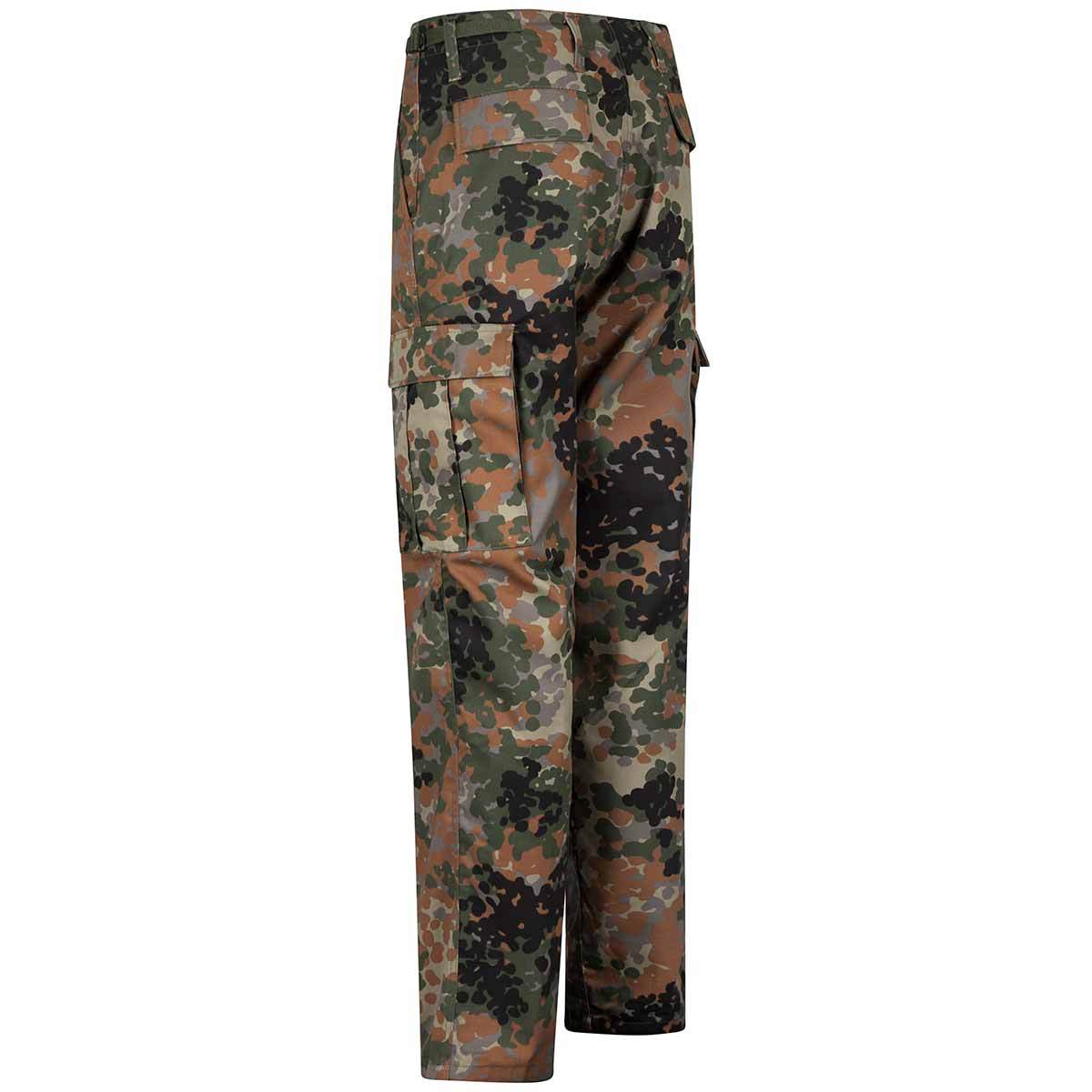 rear angle of mil-tec flecktarn bdu trousers