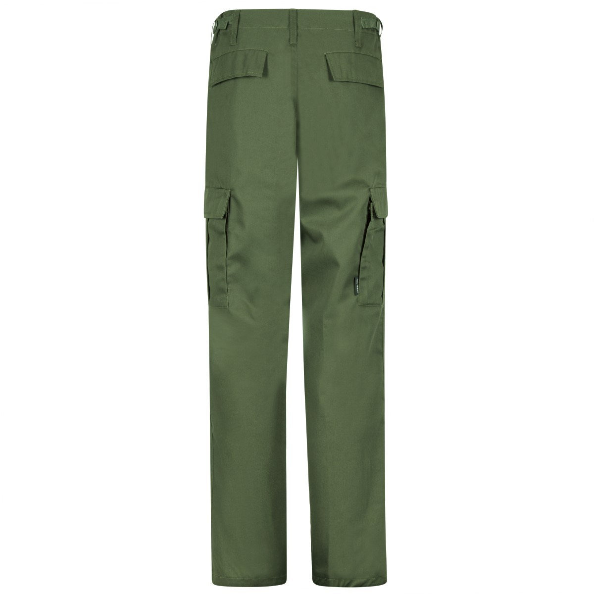 rear of mil-tec olive green bdu combat pants