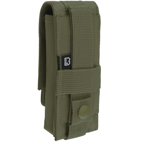 rear of brandit molle multi pouch large olive green