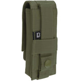 rear of brandit molle multi pouch large olive green